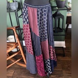 Carole Little Multicolor Patchwork Maxi Skirt